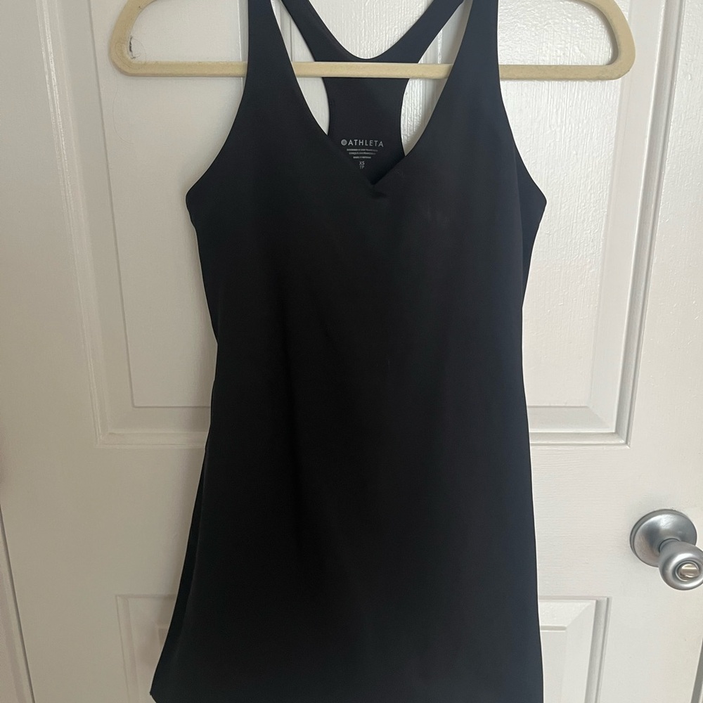 Athleta Women's XS Black Racer Back Dress